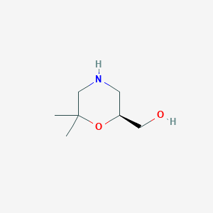 molecular formula C7H15NO2 B1652193 (S)-(6,6-Dimethylmorpholin-2-yl)methanol CAS No. 1400589-79-8