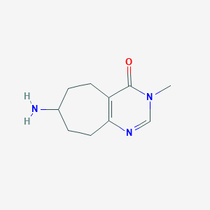 molecular formula C10H15N3O B1652194 7-amino-3-methyl-3,5,6,7,8,9-hexahydro-4H-cyclohepta[d]pyrimidin-4-one CAS No. 1400636-53-4
