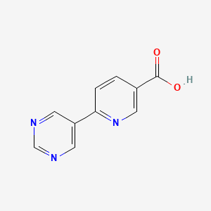 molecular formula C10H7N3O2 B1652195 6-(5-Pyrimidinyl)nicotinic acid CAS No. 1400637-03-7