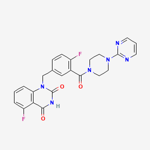 molecular formula C24H20F2N6O3 B1652199 Senaparib CAS No. 1401682-78-7