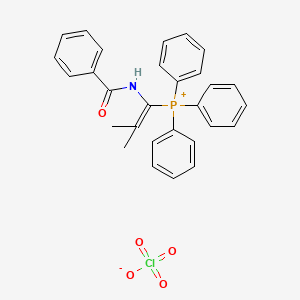 (1-Benzamido-2-methylprop-1-en-1-yl)(triphenyl)phosphanium perchlorate
