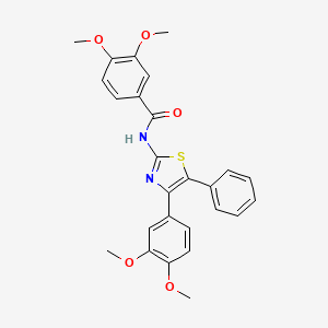 N-(4-(3,4-dimethoxyphenyl)-5-phenylthiazol-2-yl)-3,4-dimethoxybenzamide