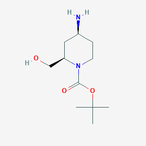 tert-butyl (2S,4R)-rel-4-amino-2-(hydroxymethyl)piperidine-1-carboxylate