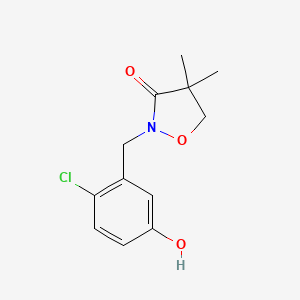 2-[(2-Chloro-5-hydroxyphenyl)methyl]-4,4-dimethyl-1,2-oxazolidin-3-one