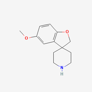 molecular formula C13H17NO2 B1652208 Spiro[benzo[b]furan-3(2h),4'-piperidine],5-methoxy- CAS No. 1402666-67-4