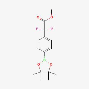 molecular formula C15H19BF2O4 B1652245 Coc(C(C1=CC=C(C=C1)B1OC(C(O1)(C)C)(C)C)(F)F)=O CAS No. 1415960-55-2