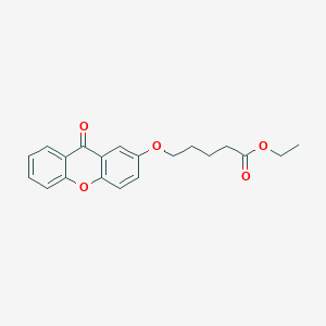 molecular formula C20H20O5 B1652251 Pentanoic acid, 5-[(9-oxo-9H-xanthen-2-yl)oxy]-, ethyl ester CAS No. 141701-89-5