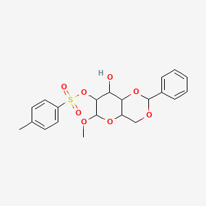 molecular formula C21H24O8S B1652266 4-Methoxy-3-(4-methylphenyl)sulfonyloxy-9-phenyl-5,8,10-trioxabicyclo[4.4.0]decan-2-ol CAS No. 14187-68-9