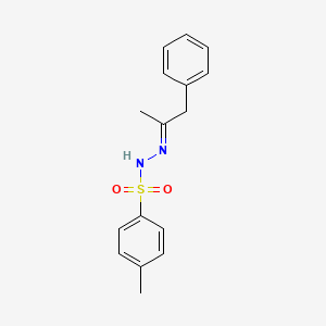 molecular formula C16H18N2O2S B1652268 4-Methyl-N-[(E)-1-phenylpropan-2-ylideneamino]benzenesulfonamide CAS No. 14195-24-5