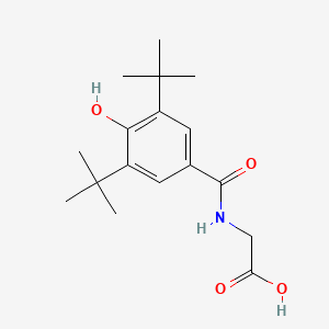 molecular formula C17H25NO4 B1652272 2-[(3,5-Ditert-butyl-4-hydroxybenzoyl)amino]acetic acid CAS No. 1421-51-8