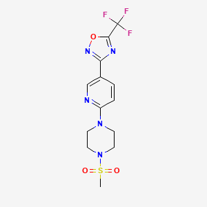 3-(6-(4-(Methylsulfonyl)piperazin-1-yl)pyridin-3-yl)-5-(trifluoromethyl)-1,2,4-oxadiazole