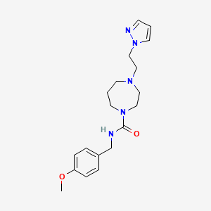 N-[(4-Methoxyphenyl)methyl]-4-(2-pyrazol-1-ylethyl)-1,4-diazepane-1-carboxamide