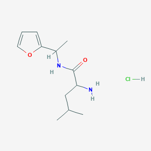2-amino-N-[1-(furan-2-yl)ethyl]-4-methylpentanamide hydrochloride