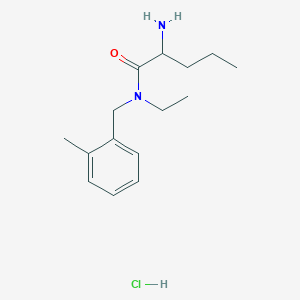 2-amino-N-ethyl-N-[(2-methylphenyl)methyl]pentanamide hydrochloride