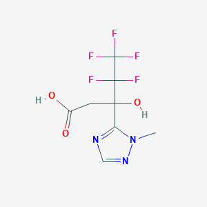4,4,5,5,5-pentafluoro-3-hydroxy-3-(1-methyl-1H-1,2,4-triazol-5-yl)pentanoic acid