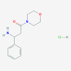 molecular formula C13H19ClN2O2 B1652299 3-Amino-1-(morpholin-4-yl)-3-phenylpropan-1-one hydrochloride CAS No. 1423028-16-3