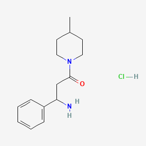 3-Amino-1-(4-methylpiperidin-1-yl)-3-phenylpropan-1-one hydrochloride