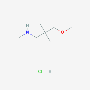 molecular formula C7H18ClNO B1652306 (3-Methoxy-2,2-dimethylpropyl)(methyl)amine hydrochloride CAS No. 1423033-38-8