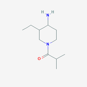 molecular formula C11H22N2O B1652310 1-(4-Amino-3-ethylpiperidin-1-yl)-2-methylpropan-1-one CAS No. 1423117-24-1