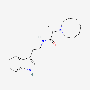 molecular formula C20H29N3O B1652320 2-(azocan-1-yl)-N-[2-(1H-indol-3-yl)ethyl]propanamide CAS No. 1423702-23-1