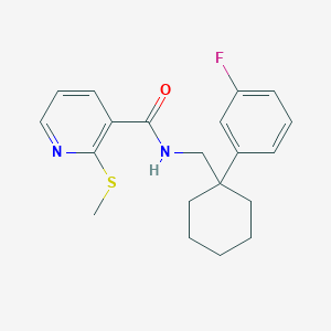 molecular formula C20H23FN2OS B1652321 N-{[1-(3-fluorophenyl)cyclohexyl]methyl}-2-(methylsulfanyl)pyridine-3-carboxamide CAS No. 1423703-18-7