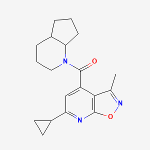 6-cyclopropyl-3-methyl-4-{octahydro-1H-cyclopenta[b]pyridine-1-carbonyl}-[1,2]oxazolo[5,4-b]pyridine