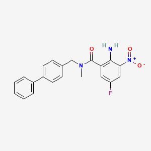 2-amino-N-({[1,1'-biphenyl]-4-yl}methyl)-5-fluoro-N-methyl-3-nitrobenzamide