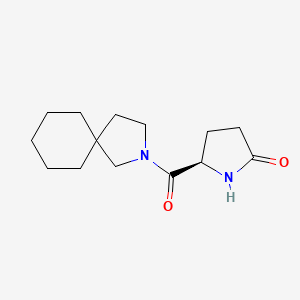 molecular formula C14H22N2O2 B1652325 (5R)-5-(2-Azaspiro[4.5]decane-2-carbonyl)pyrrolidin-2-one CAS No. 1423805-99-5