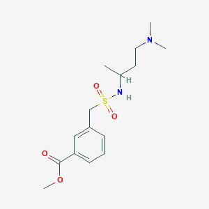 molecular formula C15H24N2O4S B1652328 Methyl 3-({[4-(dimethylamino)butan-2-yl]sulfamoyl}methyl)benzoate CAS No. 1424079-11-7