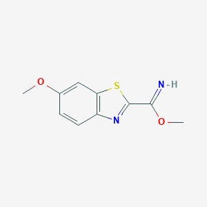 molecular formula C10H10N2O2S B165233 Methyl 6-methoxy-1,3-benzothiazole-2-carboximidate CAS No. 131474-36-7