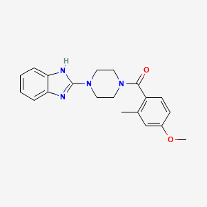 molecular formula C20H22N4O2 B1652331 2-[4-(4-methoxy-2-methylbenzoyl)piperazin-1-yl]-1H-1,3-benzodiazole CAS No. 1424350-00-4