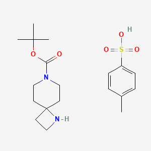 molecular formula C19H30N2O5S B1652346 N-叔丁氧羰基-1,7-二氮杂螺[3.5]壬烷对甲苯磺酸盐 CAS No. 1427173-49-6