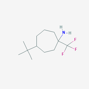 molecular formula C12H22F3N B1652347 4-Tert-butyl-1-(trifluoromethyl)cycloheptan-1-amine CAS No. 1427378-99-1