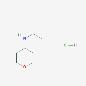 molecular formula C8H18ClNO B1652352 N-Propan-2-yloxan-4-amine;hydrochloride CAS No. 1427392-99-1