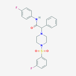 2-[4-(3-fluorobenzenesulfonyl)piperazin-1-yl]-N-(4-fluorophenyl)-2-phenylacetamide
