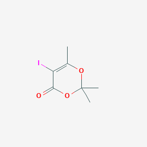 molecular formula C7H9IO3 B1652357 4H-1,3-Dioxin-4-one, 5-iodo-2,2,6-trimethyl- CAS No. 142779-83-7