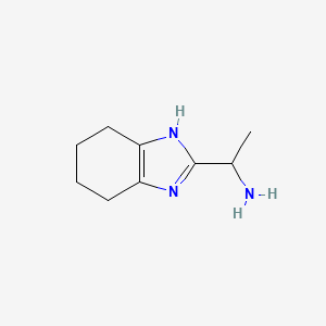 molecular formula C9H15N3 B1652362 [1-(4,5,6,7-tetrahydro-1H-benzimidazol-2-yl)ethyl]amine CAS No. 1428234-38-1
