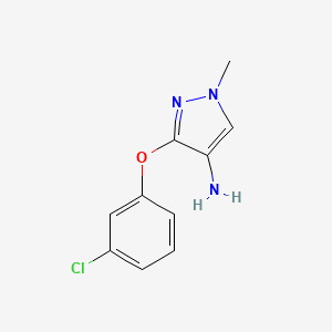 molecular formula C10H10ClN3O B1652366 3-(3-Chlorophenoxy)-1-methyl-1H-pyrazol-4-amine CAS No. 1429419-35-1
