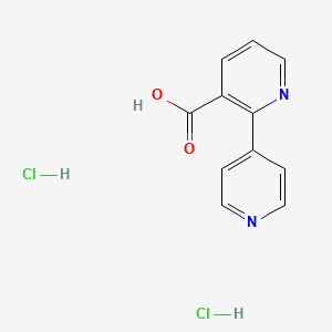 molecular formula C11H9ClN2O2 B1652367 [2,4'-Bipyridine]-3-carboxylic acid dihydrochloride CAS No. 1429505-78-1