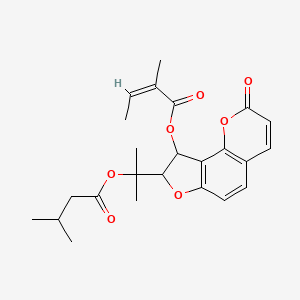 3'-(1''-(3-Methylbutanoyl))-angeloyl vaginidiol