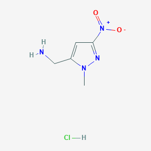 1-(1-Methyl-3-nitro-1H-pyrazol-5-yl)methanamine hydrochloride