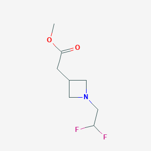 molecular formula C8H13F2NO2 B1652384 Methyl 2-[1-(2,2-difluoroethyl)azetidin-3-yl]acetate CAS No. 1432678-05-1