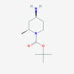 molecular formula C11H22N2O2 B1652390 (2R,4S)-rel-tert-Butyl 4-amino-2-methylpiperidine-1-carboxylate CAS No. 1434073-26-3