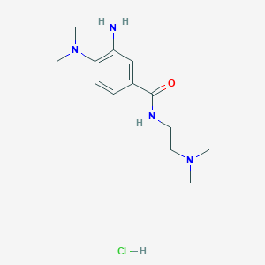 molecular formula C13H23ClN4O B1652399 3-amino-4-(dimethylamino)-N-(2-(dimethylamino)ethyl)benzamide hydrochloride CAS No. 1435804-12-8