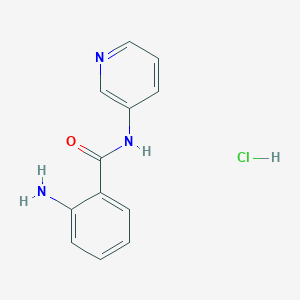 molecular formula C12H12ClN3O B1652401 2-amino-N-(pyridin-3-yl)benzamide hydrochloride CAS No. 1435804-47-9