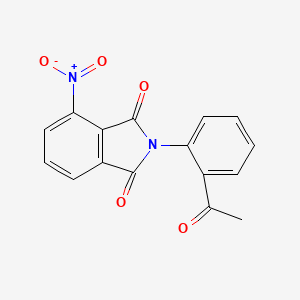molecular formula C16H10N2O5 B1652402 1H-Isoindole-1,3(2H)-dione, 2-(2-acetylphenyl)-4-nitro- CAS No. 143583-67-9