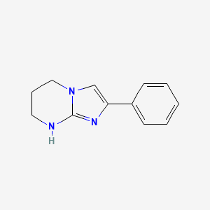 molecular formula C12H13N3 B1652407 2-Phenyl-5H,6H,7H,8H-imidazo[1,2-a]pyrimidine CAS No. 143696-97-3