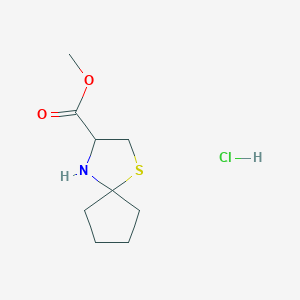 molecular formula C9H15NO2S B1652411 Methyl 1-thia-4-azaspiro[4.4]nonane-3-carboxylate hydrochloride CAS No. 1437311-91-5