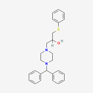1-Diphenylmethyl-4-(2-hydroxy-3-phenylthiopropyl)piperazine