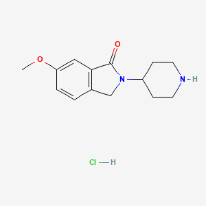 molecular formula C14H19ClN2O2 B1652426 6-Methoxy-2-(piperidin-4-yl)-2,3-dihydro-1H-isoindol-1-one hydrochloride CAS No. 1439896-47-5